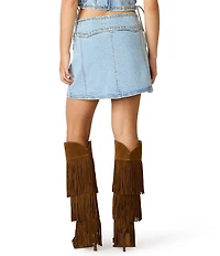 Steve Madden Alondria Studded Denim Mini Skirt