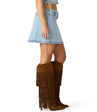 Steve Madden Alondria Studded Denim Mini Skirt