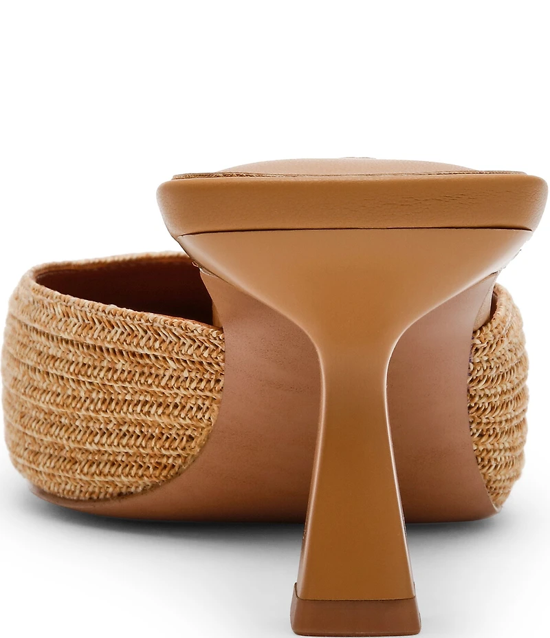 Steve Madden Alyse Raffia Kitten Heel Dress Mules