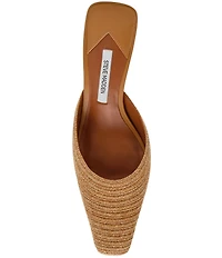 Steve Madden Alyse Raffia Kitten Heel Dress Mules
