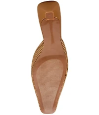 Steve Madden Alyse Raffia Kitten Heel Dress Mules