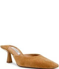 Steve Madden Alyse Suede Kitten Heel Dress Mules