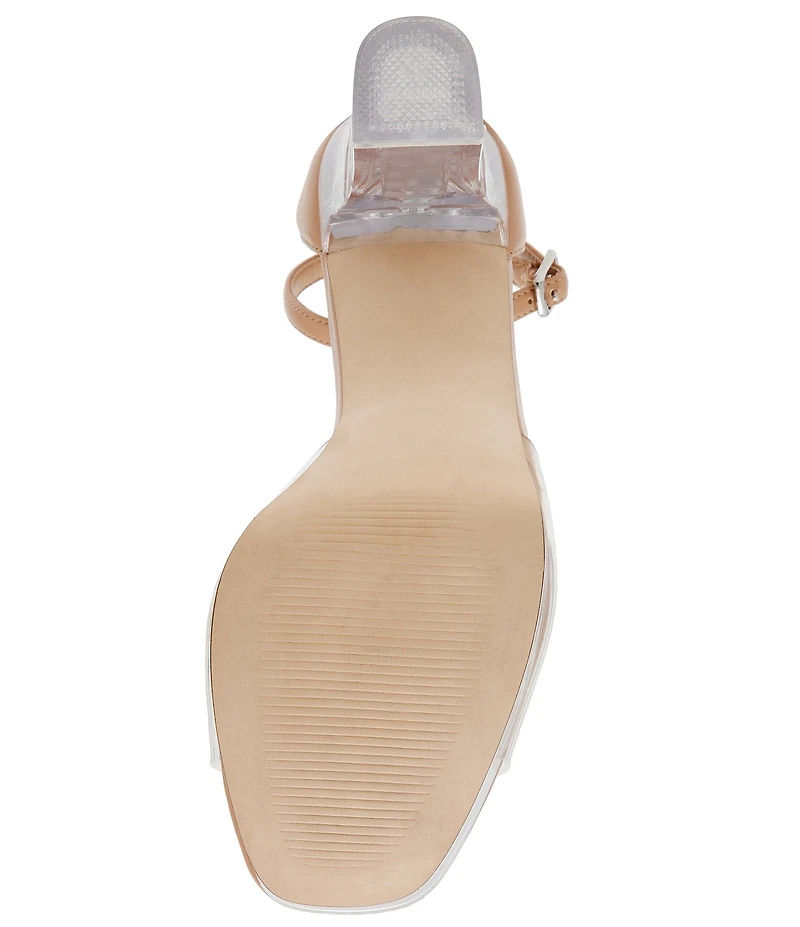 Steve Madden Ana-C Clear Vinyl Platform Dress Sandals