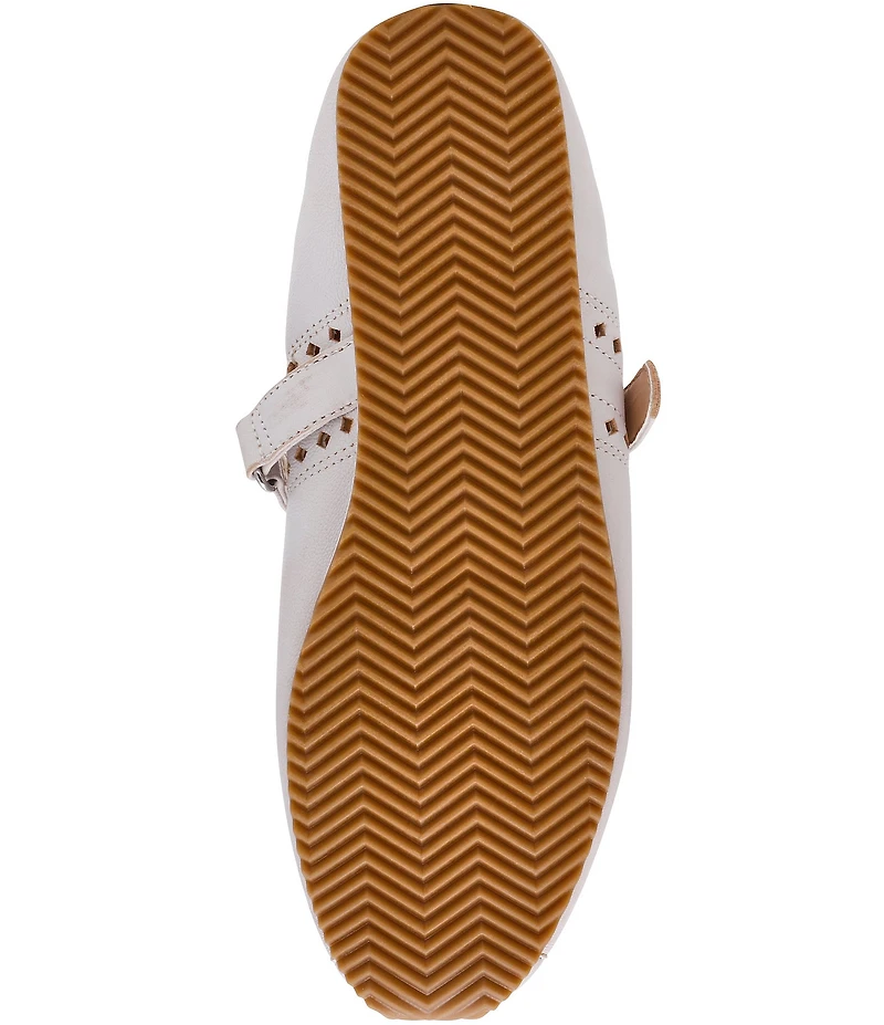 Steve Madden Anaya Distressed Leather Mary Jane Ballet Flats