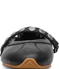 Steve Madden Anaya Leather Studded Mary Jane Ballet Flats