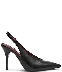Steve Madden Andromeda Crinkle Leather High Vamp Slingback Pumps