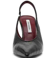 Steve Madden Andromeda Crinkle Leather High Vamp Slingback Pumps