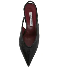 Steve Madden Andromeda Crinkle Leather High Vamp Slingback Pumps