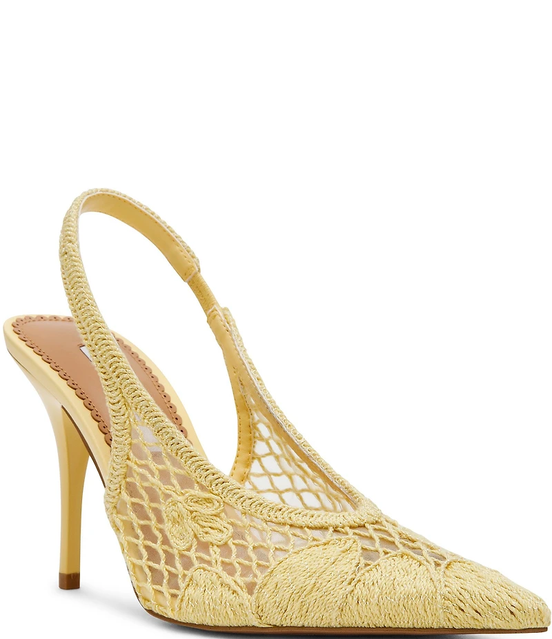 Steve Madden Andromeda Crochet High Vamp Slingback Pumps