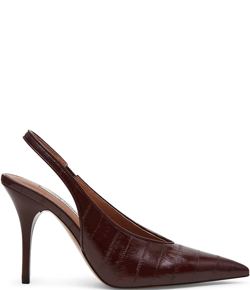 Steve Madden Andromeda Eel Embossed High Vamp Slingback Pumps