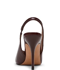 Steve Madden Andromeda Eel Embossed High Vamp Slingback Pumps