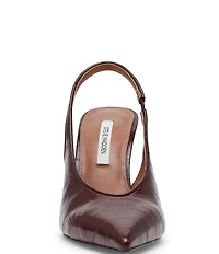 Steve Madden Andromeda Eel Embossed High Vamp Slingback Pumps