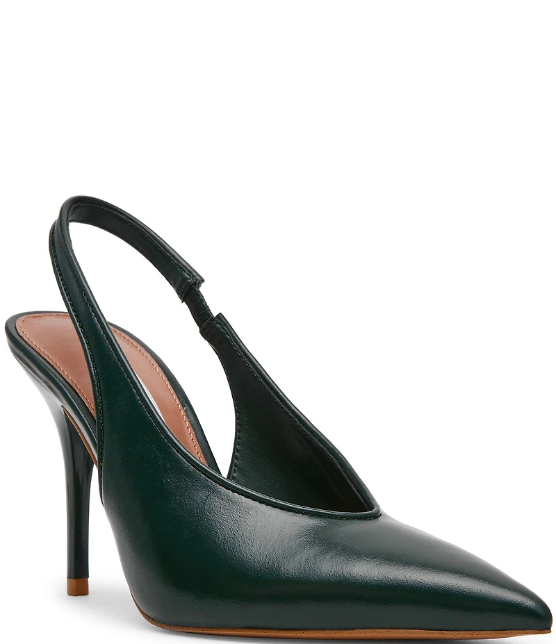 Steve Madden Andromeda Leather High Vamp Slingback Pumps
