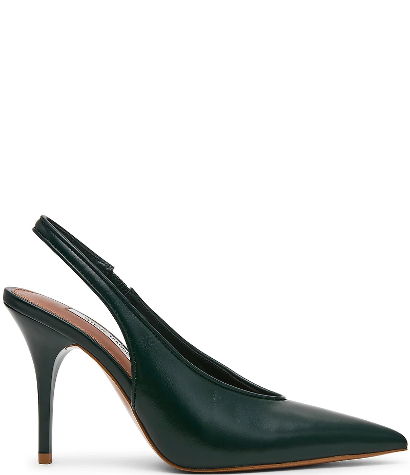 Steve Madden Andromeda Leather High Vamp Slingback Pumps