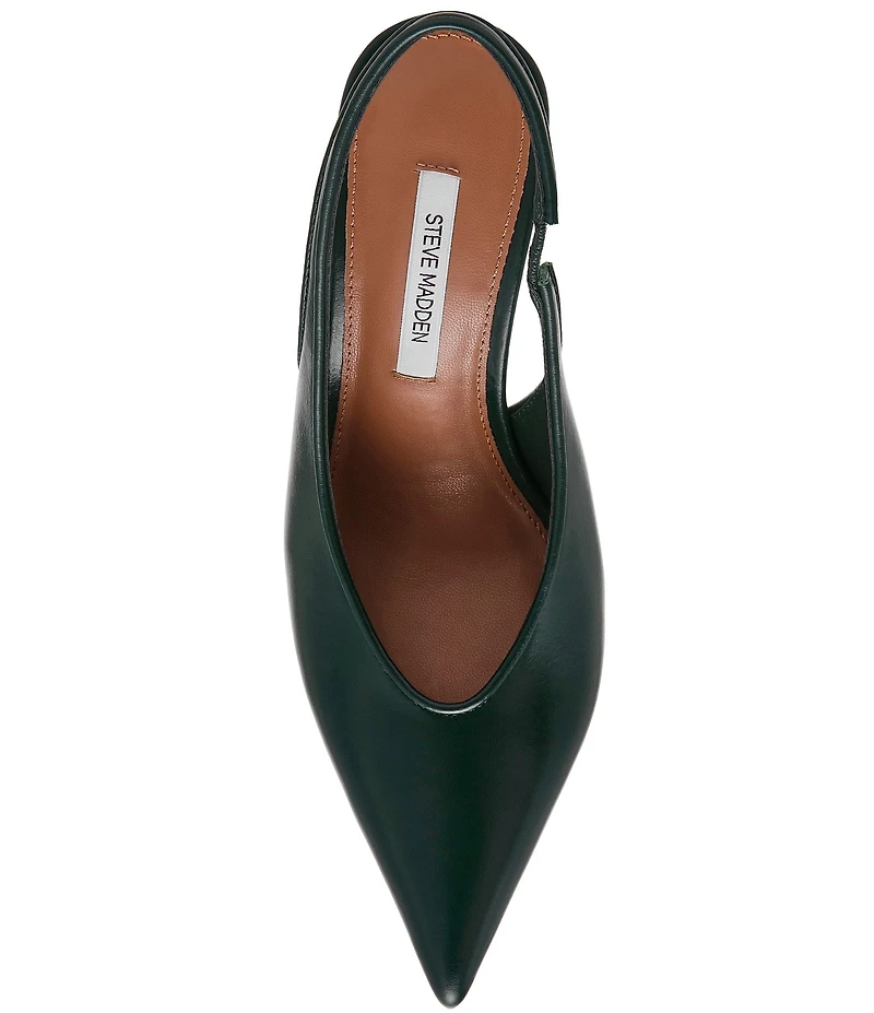 Steve Madden Andromeda Leather High Vamp Slingback Pumps