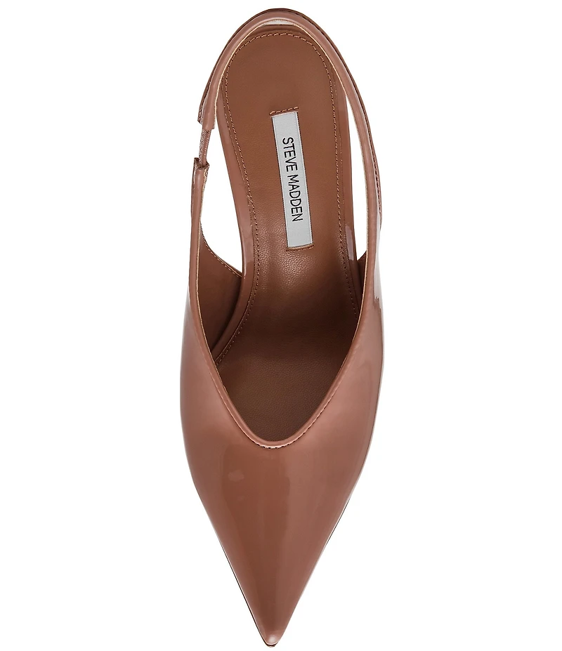 Steve Madden Andromeda Patent High Vamp Slingback Pumps