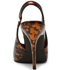 Steve Madden Andromeda Patent Tortoise Print High Vamp Slingback Pumps