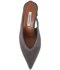 Steve Madden Andromeda Suede High Vamp Slingback Pumps