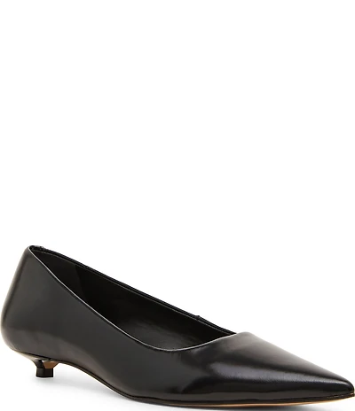 Steve Madden Ardyn Leather Pointed Toe Kitten Heel Pumps