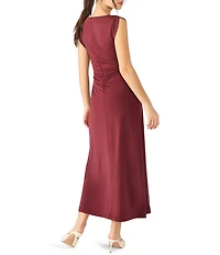 Steve Madden Arly High Neck Midi Knit Wrap Dress
