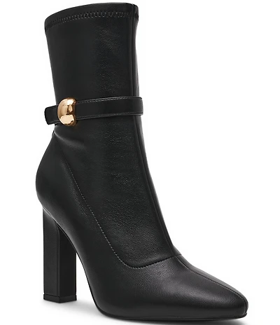 Steve Madden Aroma Hardware Detail Belt Strap Booties