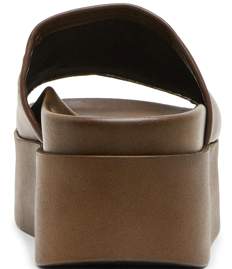 Steve Madden Arwen Leather Platform Slide Sandals