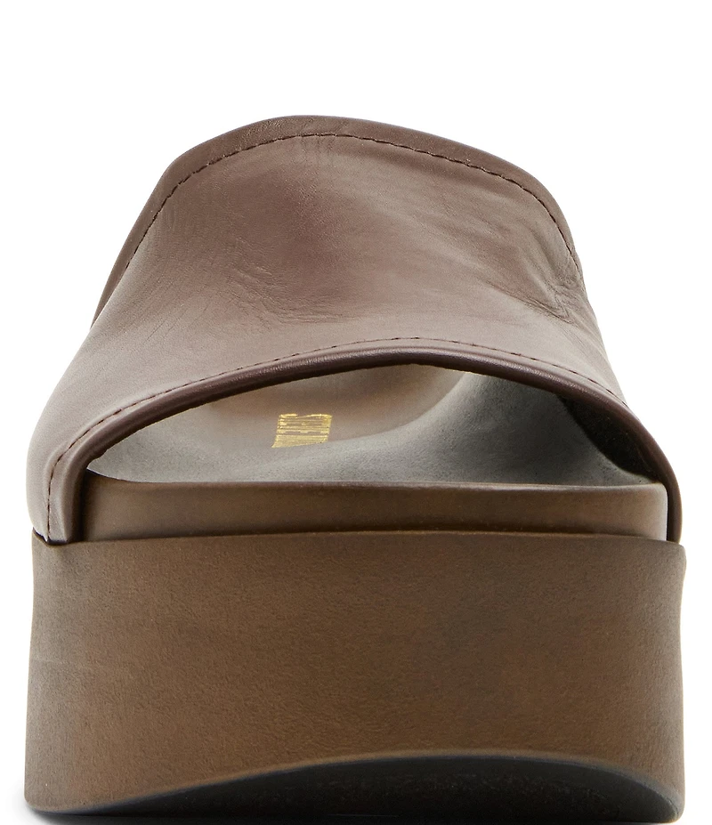 Steve Madden Arwen Leather Platform Slide Sandals