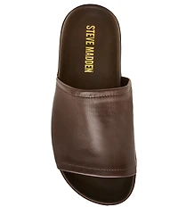 Steve Madden Arwen Leather Platform Slide Sandals