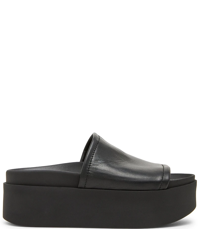 Steve Madden Arwen Leather Platform Slide Sandals