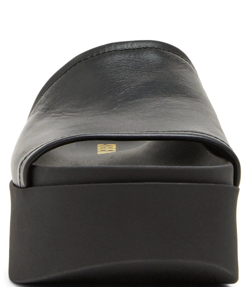Steve Madden Arwen Leather Platform Slide Sandals