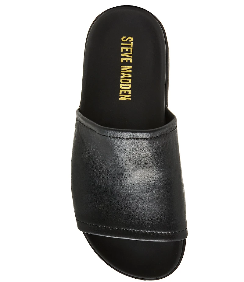 Steve Madden Arwen Leather Platform Slide Sandals