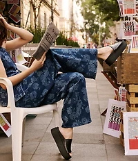 Steve Madden Arwen Leather Platform Slide Sandals