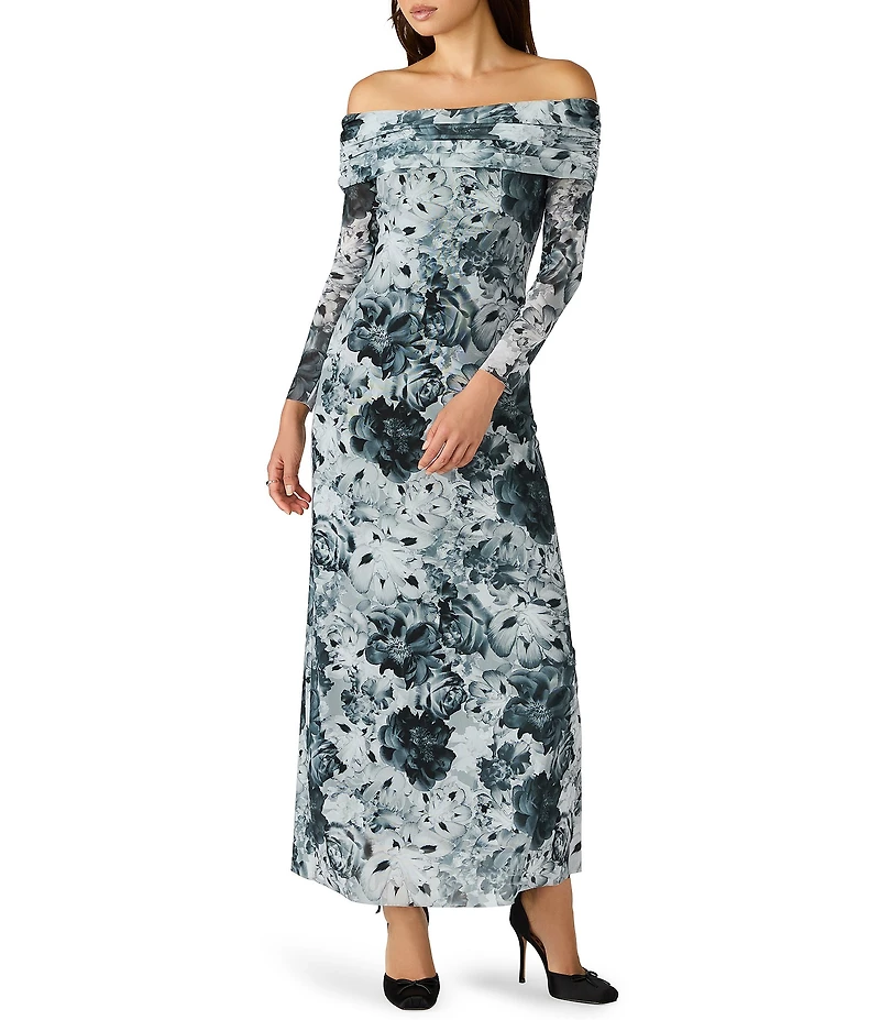 Steve Madden Ashby Floral Print Off-the-Shoulder Dress