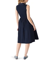 Steve Madden Auden Polo Collar Sleeveless Midi Dress