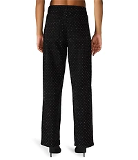 Steve Madden Avaline High-Rise Straight Leg Crystal Denim Jeans