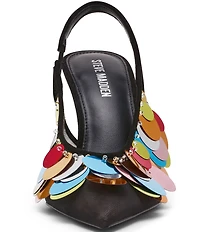 Steve Madden Avid Mesh Paillette Ornamented Slingback Dress Pumps