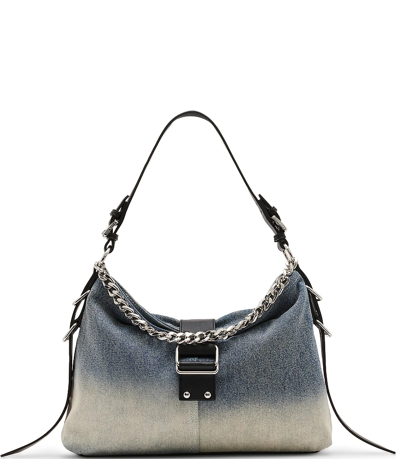 Steve Madden Balyssa Chain Charm Buckled Slouchy Hobo Bag