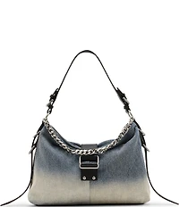 Steve Madden Balyssa Chain Charm Buckled Slouchy Hobo Bag