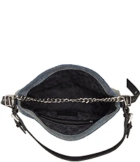 Steve Madden Balyssa Chain Charm Buckled Slouchy Hobo Bag