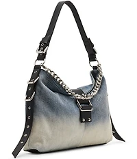 Steve Madden Balyssa Chain Charm Buckled Slouchy Hobo Bag