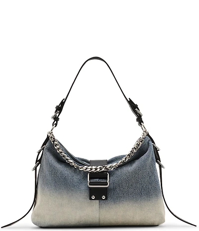 Steve Madden Balyssa Chain Charm Buckled Slouchy Hobo Bag