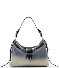 Steve Madden Balyssa Chain Charm Buckled Slouchy Hobo Bag