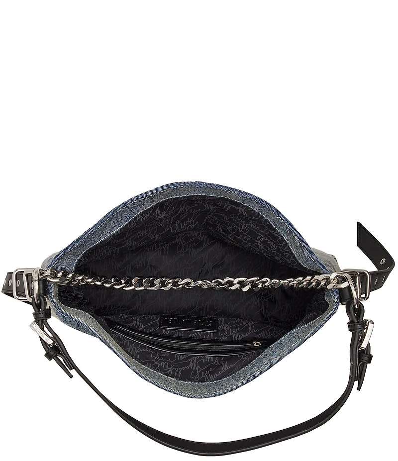 Steve Madden Balyssa Chain Charm Buckled Slouchy Hobo Bag