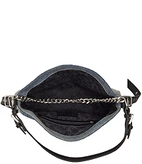 Steve Madden Balyssa Chain Charm Buckled Slouchy Hobo Bag