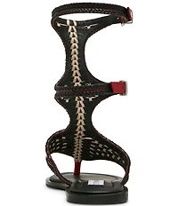 Steve Madden Bayley Woven Leather Thong Gladiator Sandals