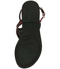 Steve Madden Bayley Woven Leather Thong Gladiator Sandals