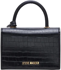 Steve Madden Be Preppy Crocodile Embossed Satchel Bag
