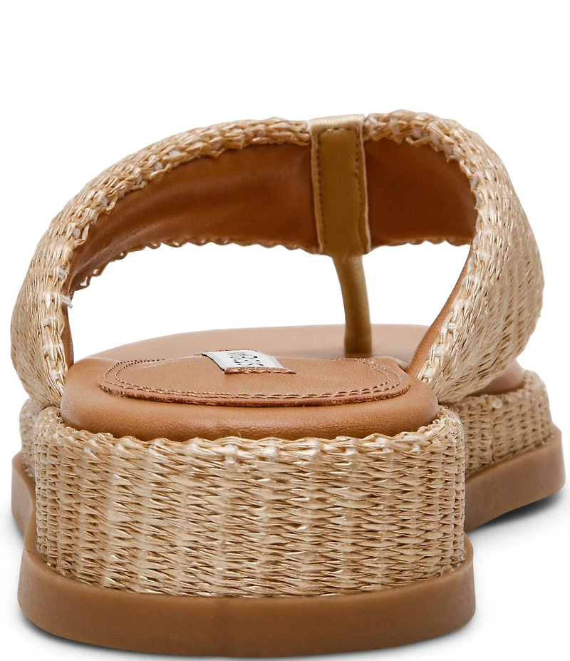 Steve Madden Bella Raffia Platform Flip Flops