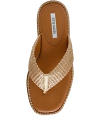 Steve Madden Bella Raffia Platform Flip Flops