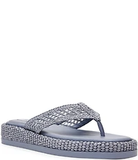 Steve Madden Bella Raffia Platform Flip Flops